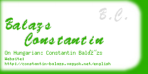 balazs constantin business card